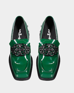 Loafer: Minx Empire Loafer - Forest Oil