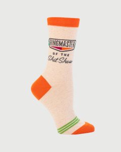 Socks: Blue Q Ringmaster of the Shit Show Socks