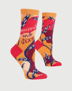 Socks: Blue Q Anxious and Sexy Socks