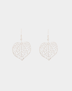Kiwicraft Silver Kawakawa Leaf Earrings