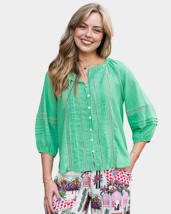 Silver Wishes Pagot Lace detailed Blouse