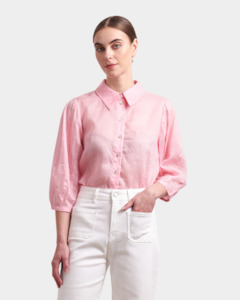 Neris Pink Tuck Shirt