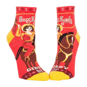 Blue Q Socks Boss lady Giddy Up