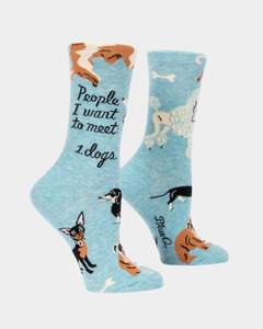 New Arrivals 1: Blue Q People I want to meet 1.dogs socks