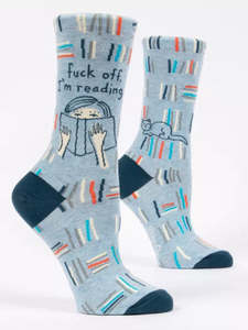 Blu Q F*ck Off Im Reading Socks