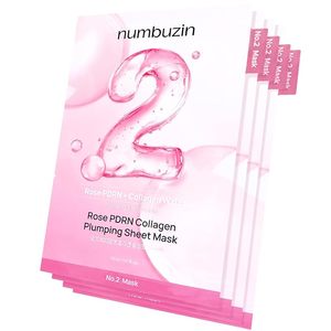 Skincare: numbuzin No.2 Rose PDRN Collagen Plumping Sheet Mask – 5pcs