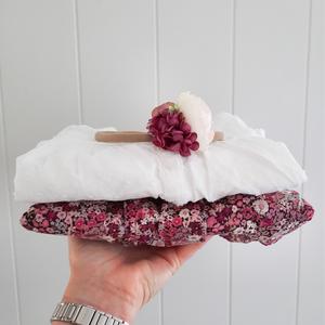 Floral Headbands: Floral baby headband - Aubergine