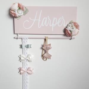 Personalised Accessory Holder with clip ribbon - Painted (30cm)