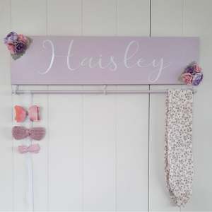 Personalised accessory holder with clip ribbon - Painted (60cm)