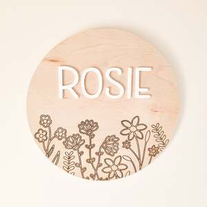 Personalised engraved floral