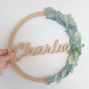 Personalised Items: Foliage Personalised Hoop - Natural
