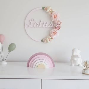 Floral Personalised Hoop - Painted