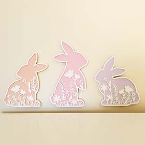 Animals: Floral bunny set