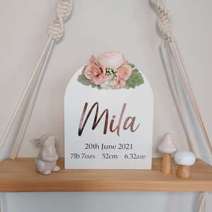 Wedding: Birth details - Arch 20cm