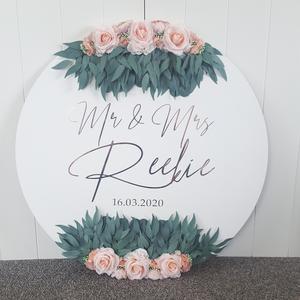 Wedding: Wedding sign - round 70cm