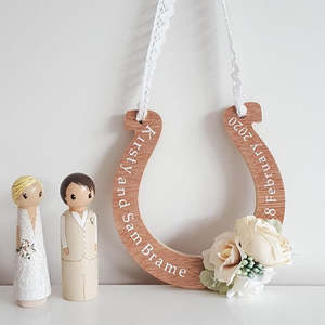 Wedding: Personalised Natural horseshoe