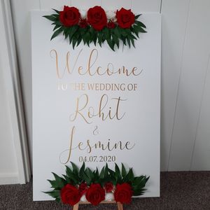 Wedding sign - rectangle 70cm