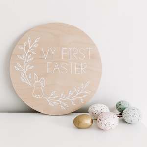 My First Easter - 15cm natural wood