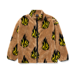 Hoods: HUF - FLAMIN' ZIP SHERPA FLEECE