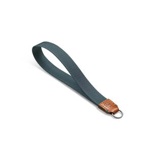 LEICA WRIST STRAP FABRIC, LEATHER, COGNAC-PETROL