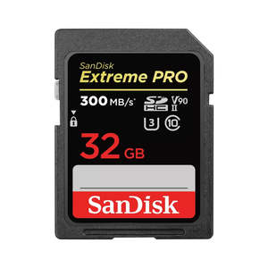 Sd Cards: SANDISK EXTREME PRO SDHC 32GB 300MB/S UHS-II V90 U3