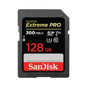 Sd Cards: SANDISK EXTREME PRO SDXC 128GB 300MB/S UHS-II V90 U3