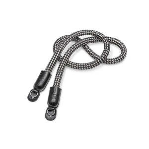 LEICA CARRYING STRAP ROUND BRAIDED RAYON & LEATHER, BLACK & WHITE PRE-ORDER (Copy)