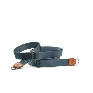 LEICA CARRYING STRAP FABRIC, LEATHER, COGNAC-PETROL