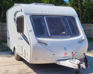 Caravans: 2011 Sterling Europa 390 – HIGH SPEC / COMPACT 2-BERTH / END KITCHEN IN TRANSIT ETA SEPTEMBER