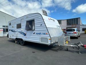 Caravans: 2016 New Age Manta Ray MR19E SEMI OFF-ROAD / QUEEN ISLAND BED / AWNING / SOLAR / FRESH AND GREY WATER TANKS / HEAT PUMP / DIESEL HEATER COMING SOON, FINANCE AVAILABLE