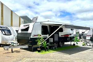 Products: 2021 Olympic Marathon TRIPLE BUNK / 5-BERTH / SEMI OFF-ROAD / QUEEN ISLAND BED / FULL ENSUITE / AWNING / SOLAR / 2 X FRESH WATER TANKS / HEAT PUMP / D035 HITCH / OUTDOOR SHOWER VIDEO TOUR, FINANCE AVAIL