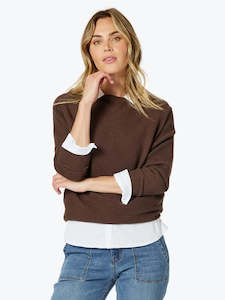 Carmen Batwing Knit Chocolate