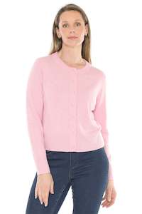 Knitwear Sweaters: 100% Merino Wool Cardi Pale Pink