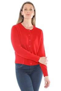 Knitwear Sweaters: Button Through Cardi Poppy