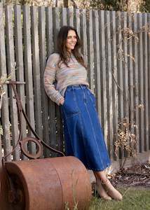 Jump: Panel Skirt Denim