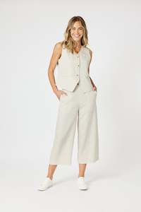 Lino Wide Leg Pant Natural