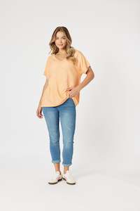 In Stock Now: Sienna Top Washed Orange