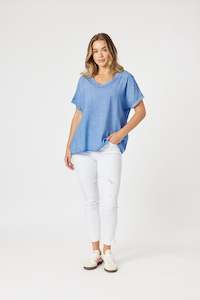 Sienna Top Washed Blue