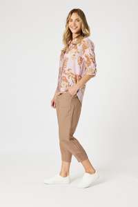 Lino Tapered Pant Nutmeg