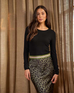 Bretta Skirt Khaki Leopard