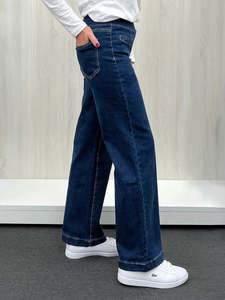 Maddy Pull on Wide Leg Jean Drk Denim