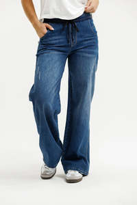 Palazzo Jeans Blue Wash