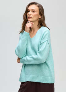 New Arrivals: Hug Me V Neck Fluffy Sea Foam