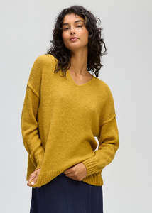 New Arrivals: Hug Me V Neck Fluffy Ochre