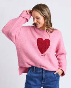 New Arrivals: Intersia Heart Knit Quartz