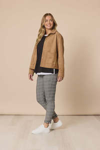 Jackets: Downtown Suede Jacket Camel