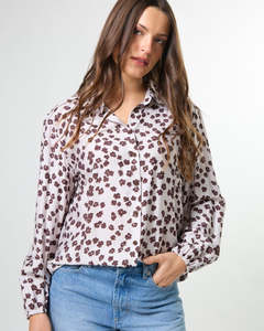 Tops: Charlotte Blouse Burgundy Bloom