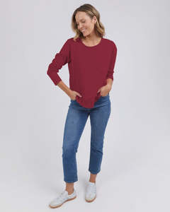 Everyday LS Tee Maroon