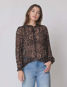 Tops: Dixie Blouse Leopard Lurex