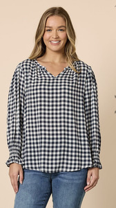 In Stock Now: Gingham Check Top